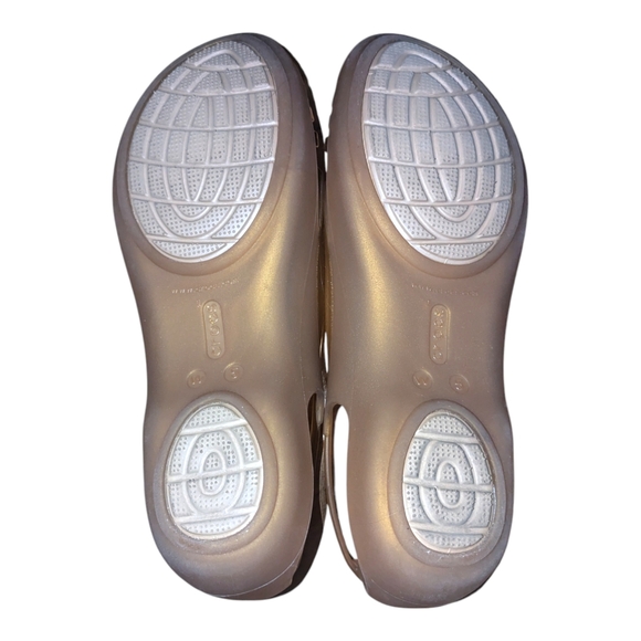 SOLD | CROCS | Rare Bronze Isabella Huarache Iconic Comfort Slip-On Sandals - Picture 6 of 8